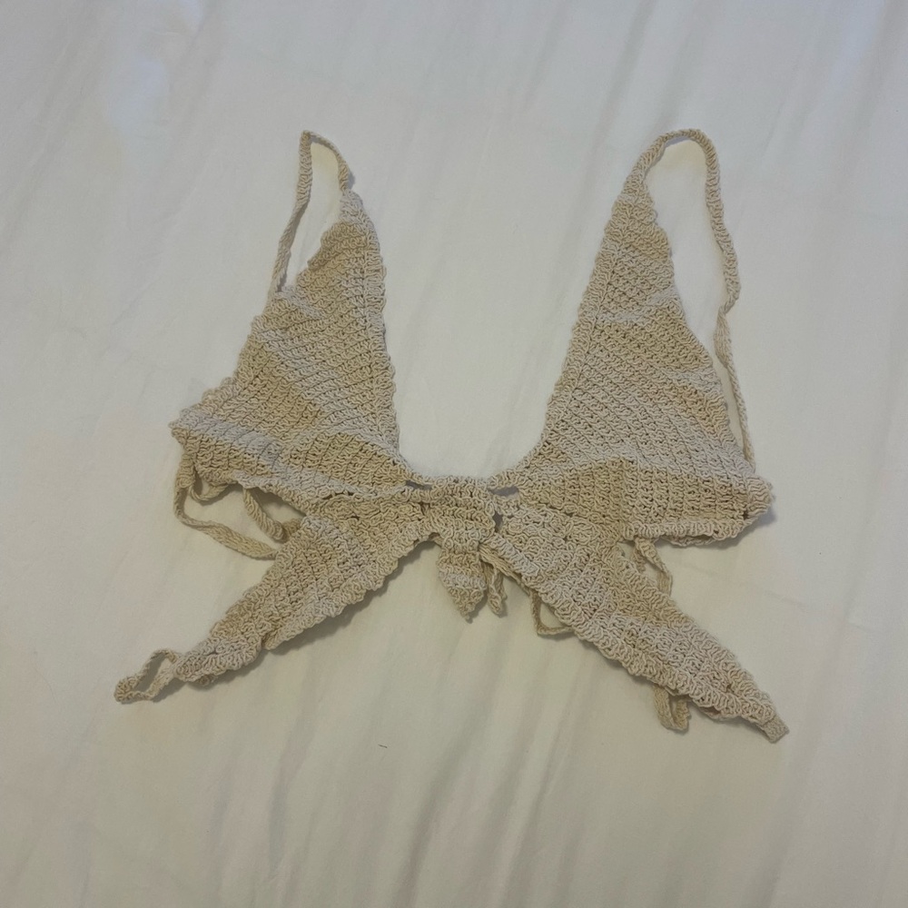 Butterfly Crochet Tie Top